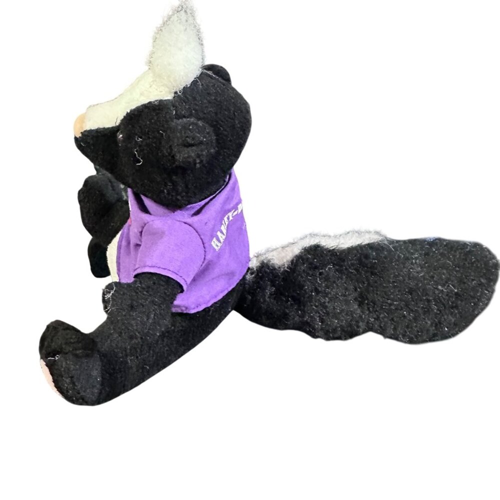 Vintage 1999 Harley-Davidson "Starke" The Skunk Plush Bean Bag Toy Black/White W - Picture 7 of 8
